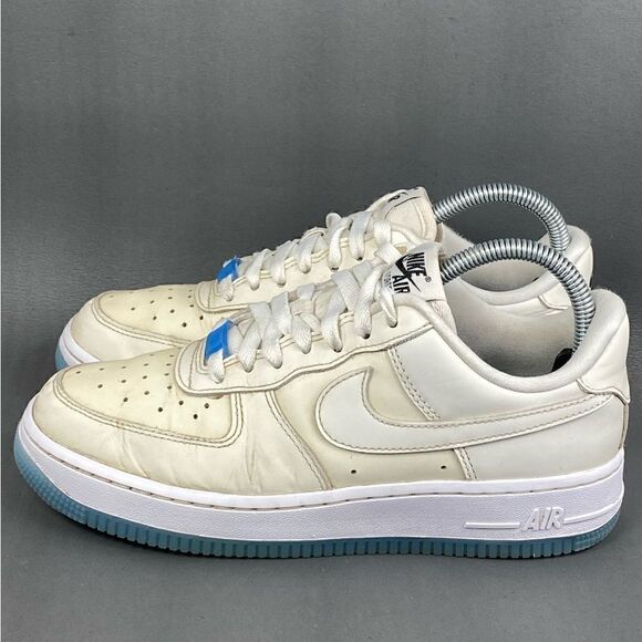 Nike Air Force 1 Low White UV Reflective Faded Trainers womens size 7 - Picture 2 of 8